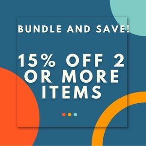 Take 15% off 2 or more items when you purchase from my closet. Happy shopping!